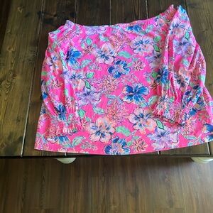 Lilly Pulitzer Lessa Top - Pink and Blue